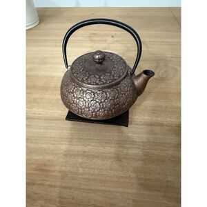 Teavana Cast Iron Sakura Cherry Blossom Teapot Infuser With Stand Made In Japan